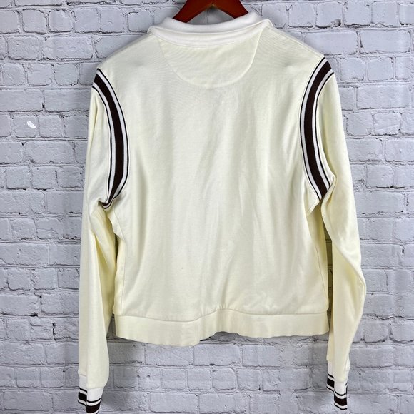 Ralph Lauren Golf Ivory & Brown Stretch Cotton Full Zip Jacket Size XL - Picture 3 of 8